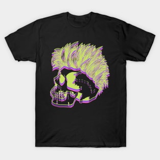 Neon Biker Skull T-Shirt